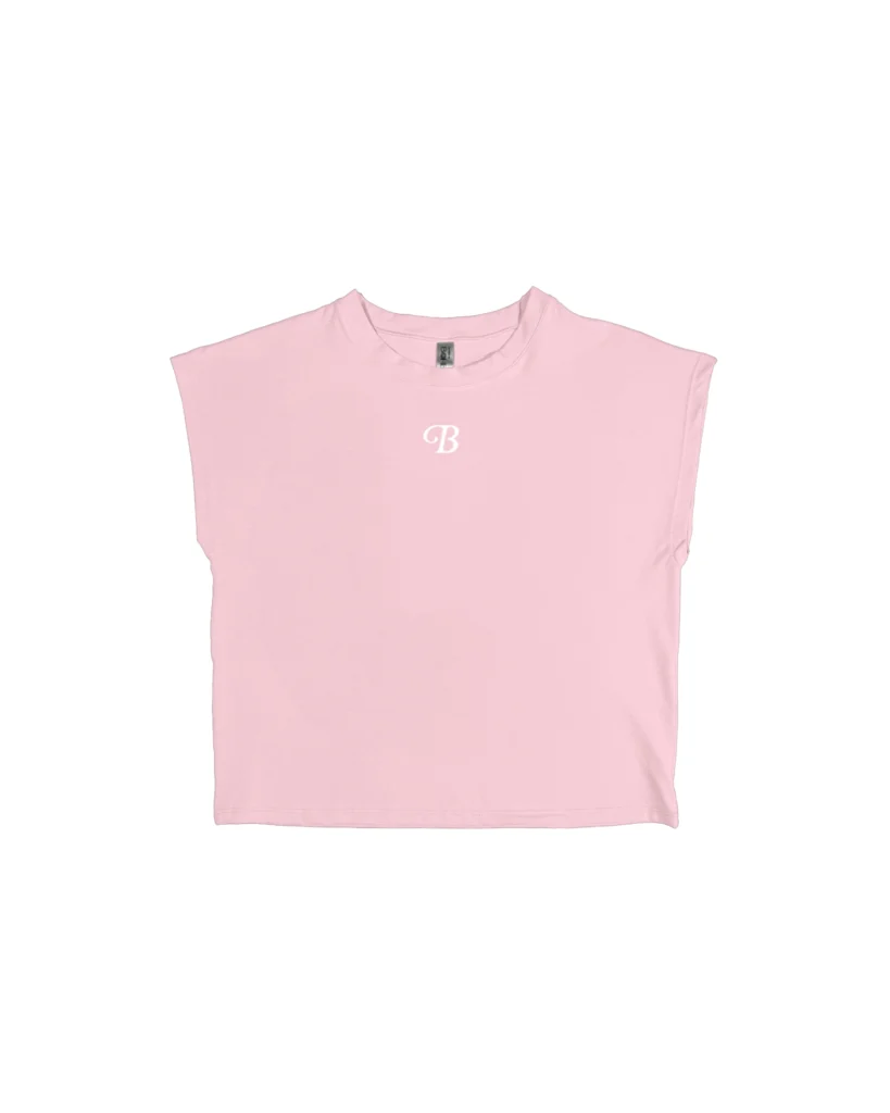 Camiseta sin mangas estampada