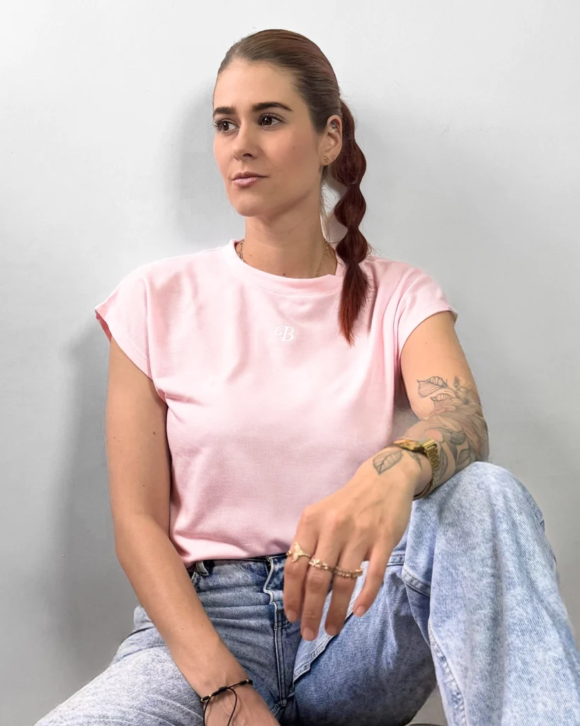 Camiseta sin mangas estampada