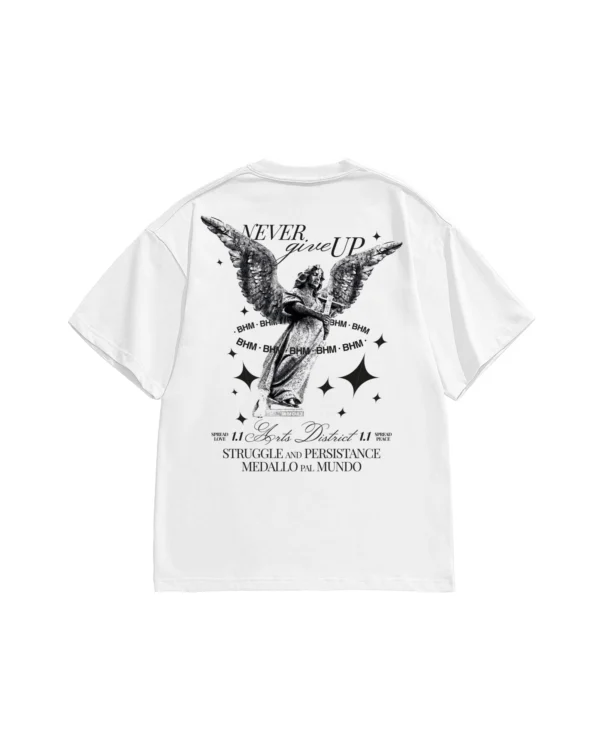 Camiseta Oversize Premium 220 gr Estampado Angel BHM
